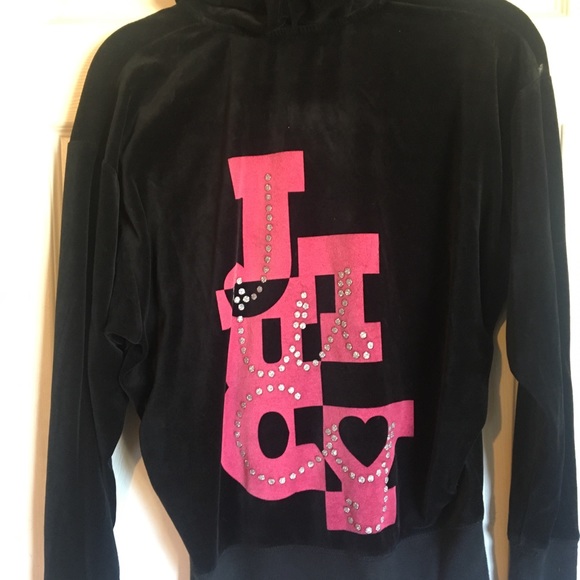 Juicy Couture black and pink velour zip jacket - Picture 6 of 6